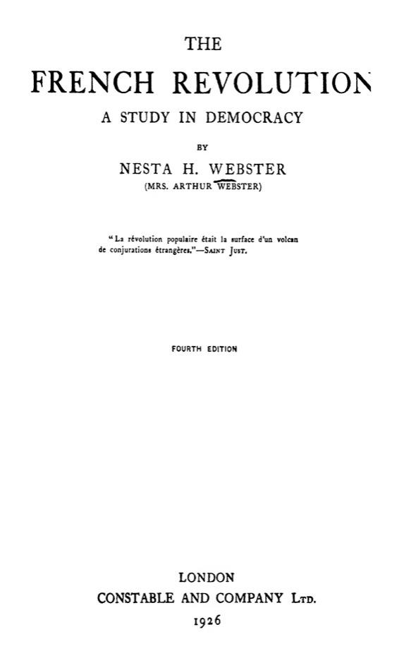 The French Revolution (1919) by Nesta Helen Webster