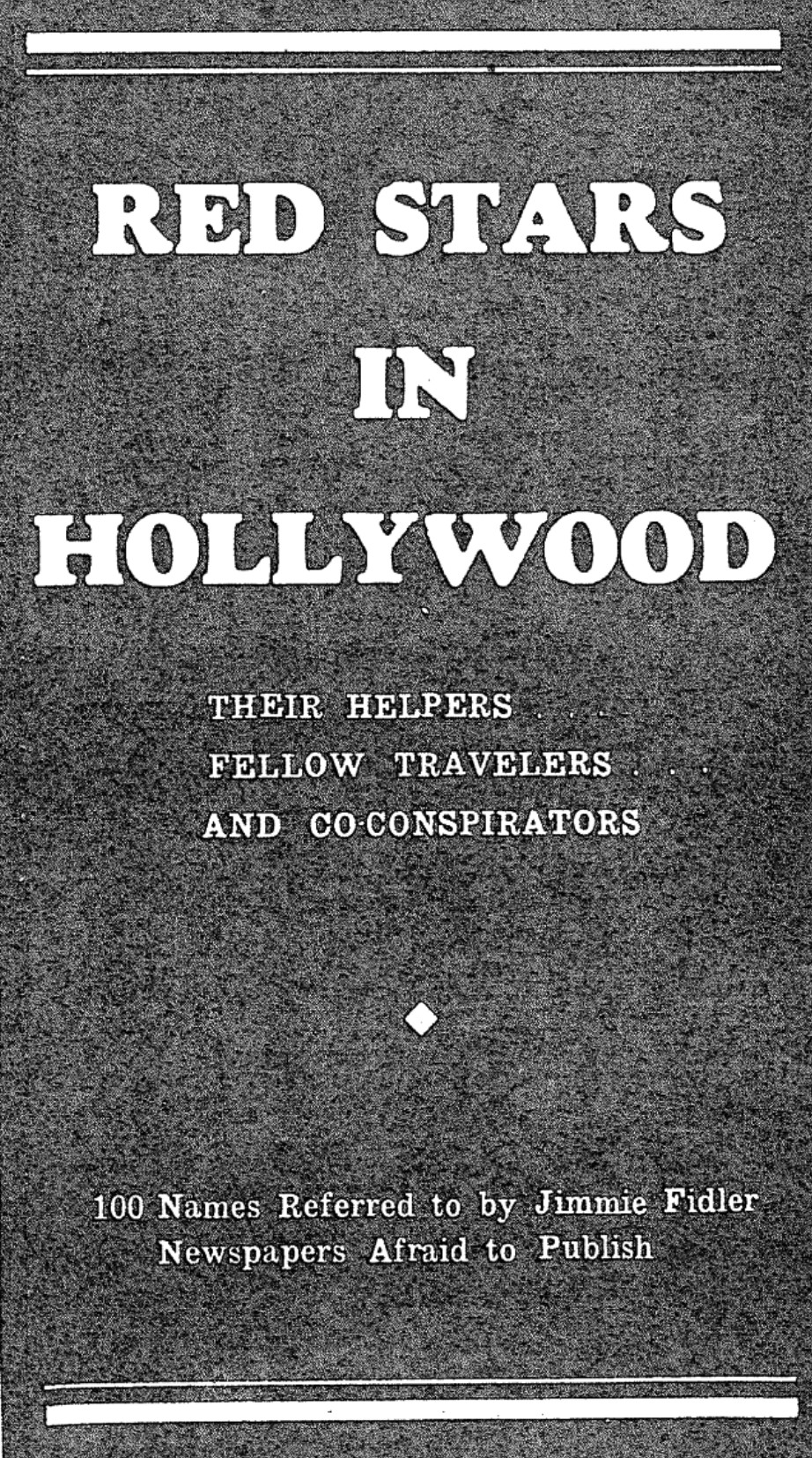 Red Stars in Hollywood (1949) by Myron Fagan