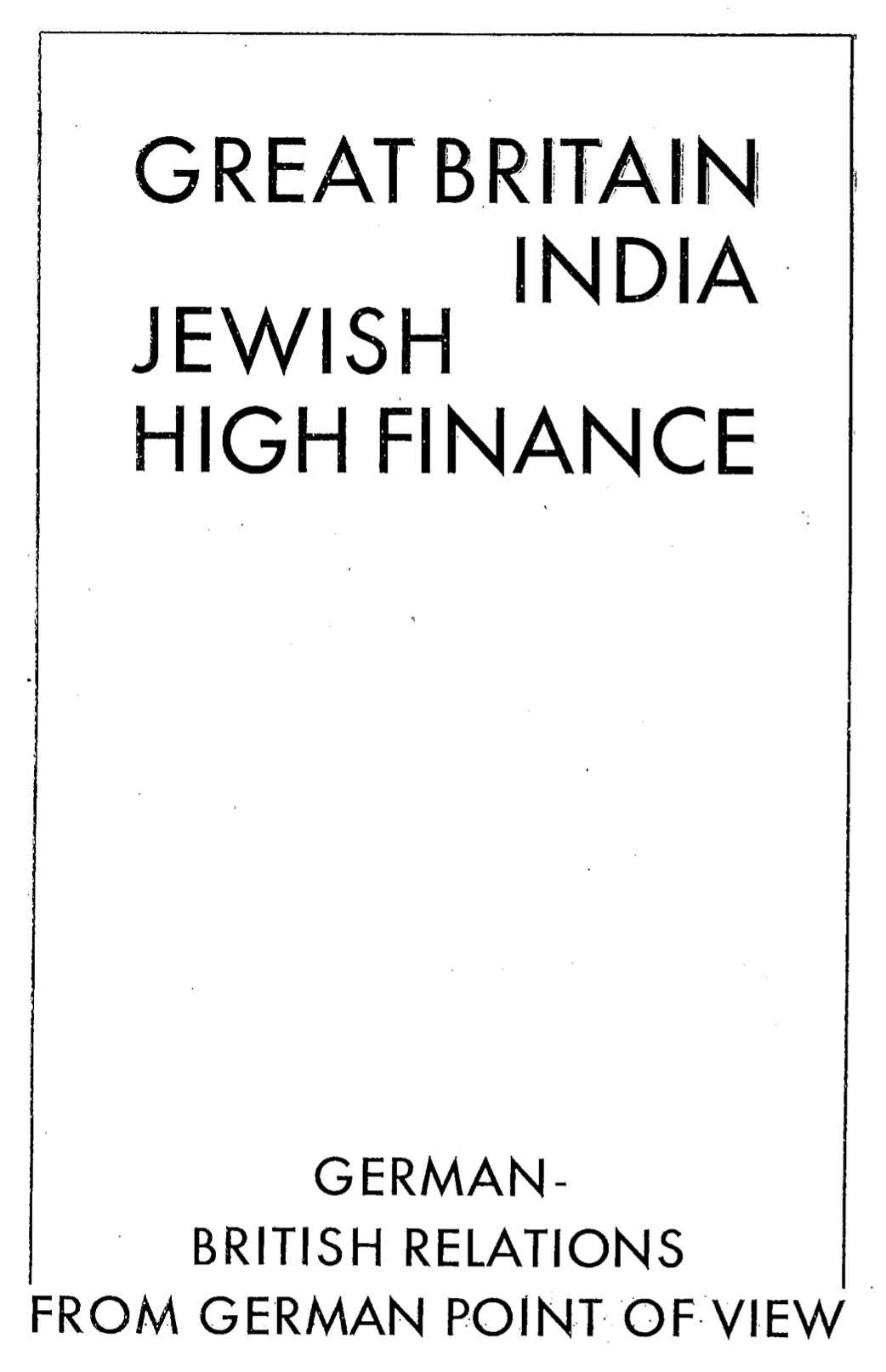 GB India Jewish High Finance (1930)